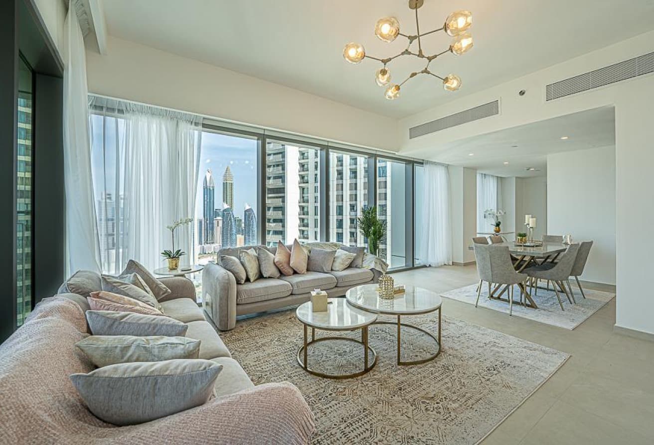 Furnished Corner Unit | Burj View | 3 Balconies galerie 2