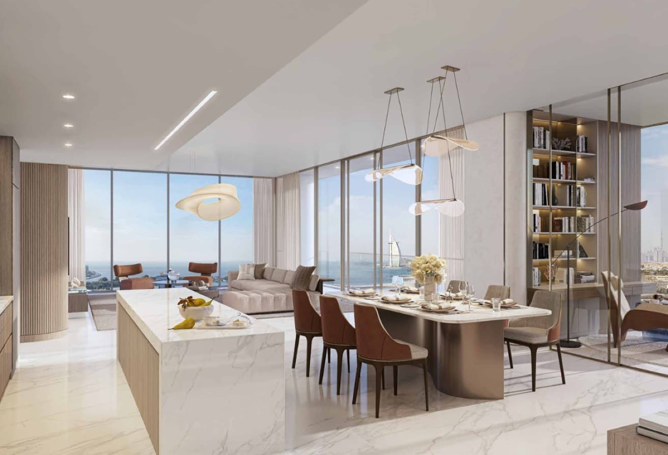 Luxury 4BR | Palm Beach Towers | Full Sea View المعرض 3